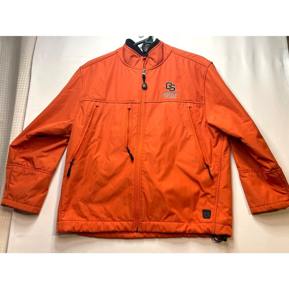 NCAA Oregon State Beavers jacket womens XL full zip rain coat Antiqua orange